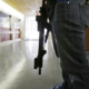 Lt. Greg Gallant, of the Methuen, Mass. police department, portrays an active shooter
